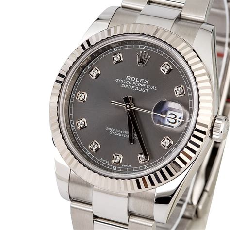 rolex datejust ii dark rhodium|Rolex diamond Datejust 36mm men's.